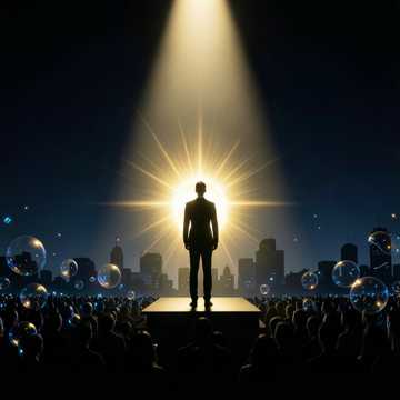 Center Stage — AI-generated cover art