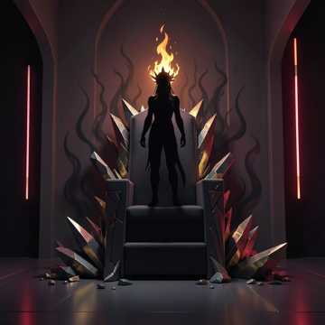 “BURN THE CROWN” 🔥 — AI-generated cover art
