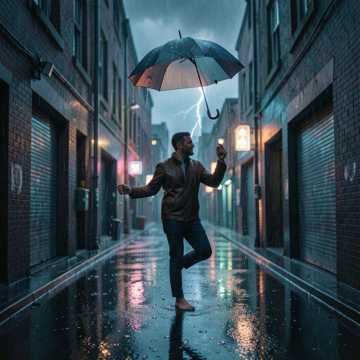 I DANCED IN THE RAIN FOR ME — AI-generated cover art