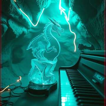 Broken knee of a dragon — AI-generated cover art