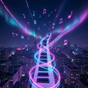 "Joyful In Piano Sound2" — AI-generated cover art
