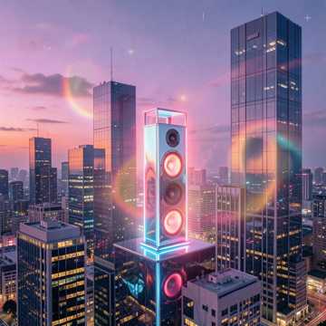 EDM mixed with Synthwave, heavy bass drops, warm s — AI-generated cover art