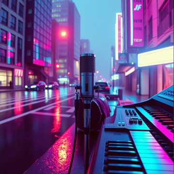 R&B, Energetic, Drums, Piano, Guitar — AI-generated cover art