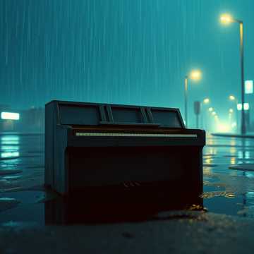 Sad and relaxing, Lo-Fi, Relaxing, Dark, Piano, Gu — AI-generated cover art