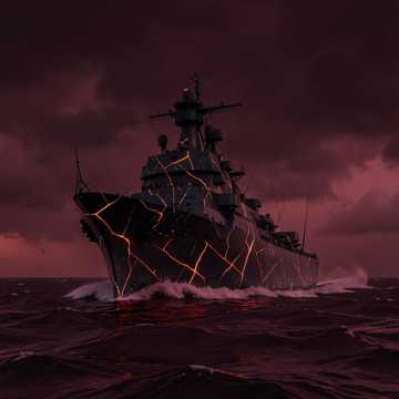 warship — AI-generated cover art