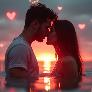 Falling in love — AI-generated cover art