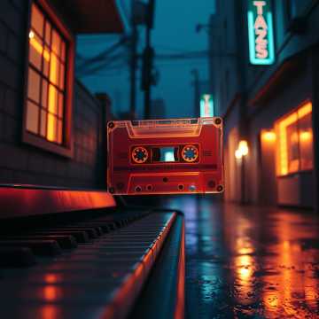 Electronic, Lo-Fi, Melancholic, Dark, Piano, Guita — AI-generated cover art