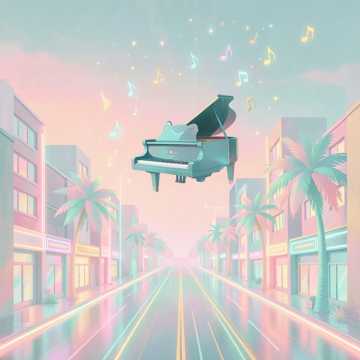 R&B, Happy, Piano — AI-generated cover art