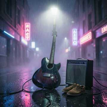 R&B, Dark, Guitar — AI-generated cover art