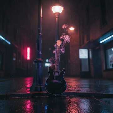 R&B, Dark, Guitar — AI-generated cover art