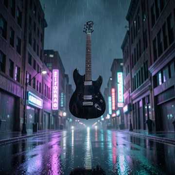R&B, Dark, Guitar — AI-generated cover art