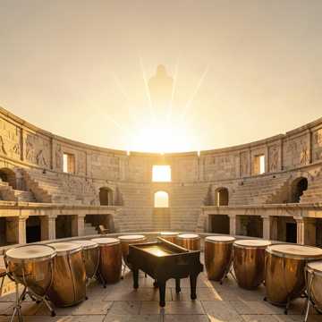 Classical, Drums, Piano, Guitar, Bass, Strings — AI-generated cover art