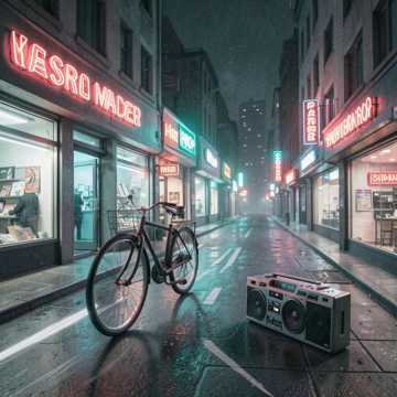 dans la rue  — AI-generated cover art