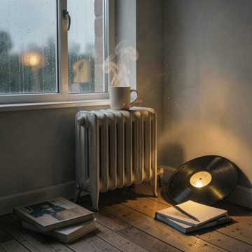 Coffee on the Radiator — AI-generated cover art