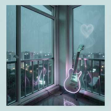 R&B, Relaxing, Melancholic, Piano, Guitar — AI-generated cover art