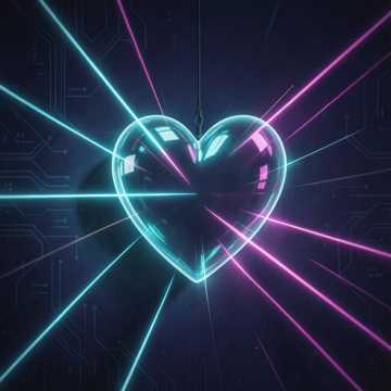 Laser Heartbeat — AI-generated cover art