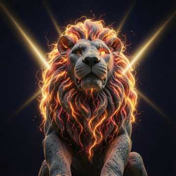 Epic majestic theme for an 8-year-old lion child, cover