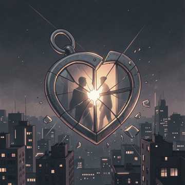 love is never enough — AI-generated cover art