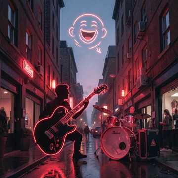 Energetic Rock Track — AI-generated cover art