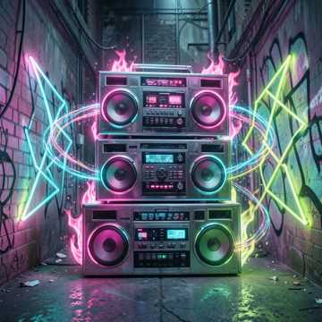Energetic Hip Hop Track — AI-generated cover art